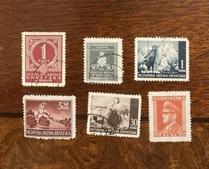 Estampillas de Croacia 1941-1943, 1941-1945 incl. franqueo adeudado, oficial, #33, 46 - Imagen 1 de 4