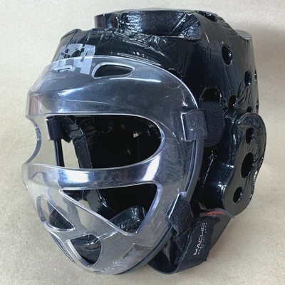 Casco de combate ATA Headgear con protector facial adulto grande macho artes marciales negro Foto 1 de 4