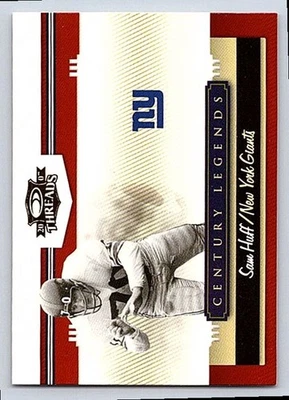 2007 Donruss Threads Century Legends  Sam Huff CL-10 - Image 1 of 2