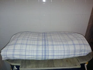 Pottery Barn blau + weiß Bettbezug: Garngefärbt 45% Baumwolle 55% Leinen Full/Queen - Bild 1 von 9