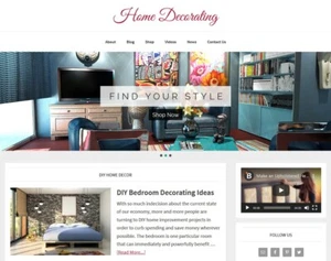[NEW DESIGN] * HOME DECORATING *  blog website business for sale AUTO CONTENT - Picture 1 of 5