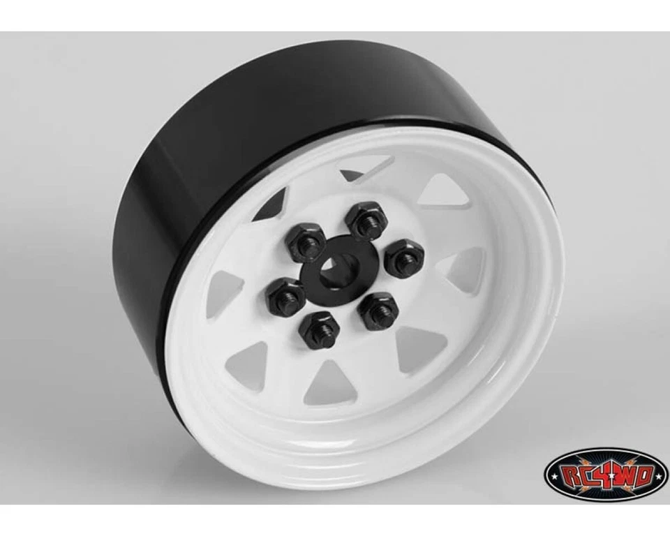 RC4WD 6 Lug Wagon 1.9 Steel Stamped Beadlock Wheels White RC4ZW0128  - Bild 1 von 1