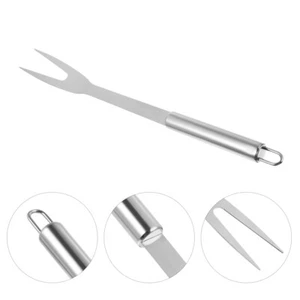 Stainless Steel Meat Fork Bbq Grill Cooking Barbecue Accessories - Picture 1 of 10