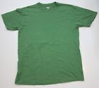 Medium Jerzees Green Crew Neck Solid Tee T-Shirt Top Short Sleeve Mans 1-946