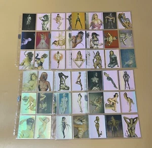 Carte 1997 Sorayama Silver & Satin OmniChrome Card FULL SET COMPLETO 71/71 - Foto 1 di 18
