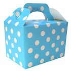 BLUE POLKA DOTS Kids Party Lunch Boxes Boxes Birthday Wedding Food Bag Meal Gift