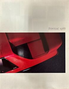 FIERO LOVERS! LOOK! 1986 Pontiac Sales Brochure small ver. Dealer Ad pre-owned