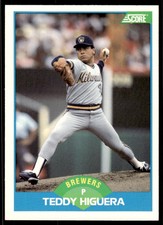 1989 Score Teddy Higuera Milwaukee Brewers #132