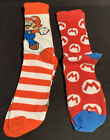 Super Mario Bros Crew Socks  2 Pair size 10-13 NEW
