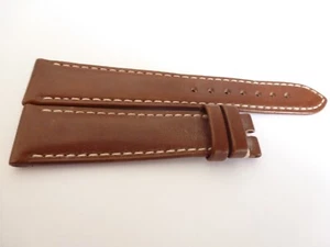 ORIGINAL Omega 19mm x 16mm Brown Leather Band Strap NEW 98000409 - Picture 1 of 23