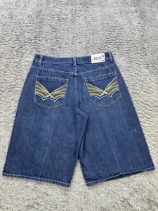GS115 Jean Shorts Men 32x12 Baggy Loose Fit Y2K Hip Hop Skater Grudge Denim 90s - Bild 1 von 10