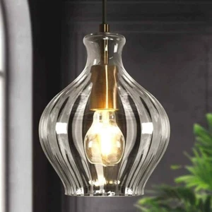 Uolfin Transitional Bell Kitchen Island Pendant Light 1-Light with Glass Shade - Picture 1 of 8