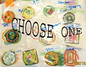Girl Scout CAMP PATCHES by State, MI to WY, CHOOSE ONE, Badge, Most NEW, Combine - Picture 1 of 36