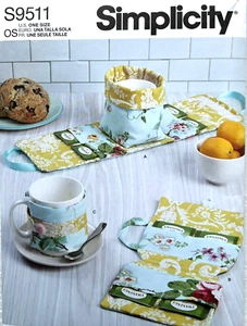 Simplicity  Pattern  S9511   Mug Case,  Tea Bag Case, Mug Cozy - Picture 1 of 2
