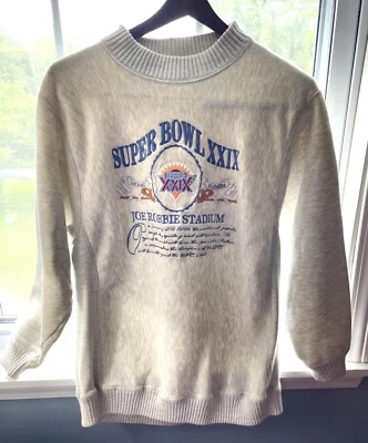 1995 Super Bowl XX1X  Chargers Vs 49'er Official Grey Hooded Sweatshirts Limit - Image 1 of 4