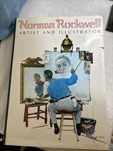 NORMAN ROCKWELL ARTIST AND ILLUSTRATOR 1970 COFFEE TABLE BOOK- INSPIRING ART - Picture 1 of 18