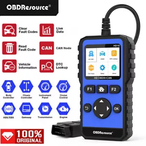 Diagnostic OBD2 Scanner Tool Code Reader For 12V 24V Car Heavy Duty Diesel Truck - Picture 1 of 13