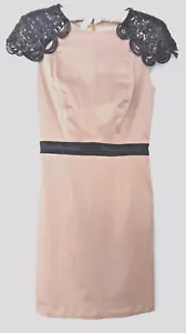 💝 ELLE ZEITOUNE Bronze / Beige Coloured Lace & Sequin Dress 6 - Picture 1 of 7