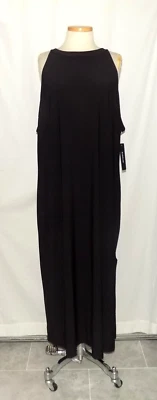 Vestido Bebe Cuello Corredor Sin Mangas Maxi Largo Cambio Negro Tela Elástica 2X Nuevo con Etiquetas Foto 1 de 4