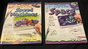 AS NEW BULK LOT OF 2 AWESOME THINGS TO DRAW SPEED MACHINES & SPACE DRAWING SKILL - Bild 1 von 8