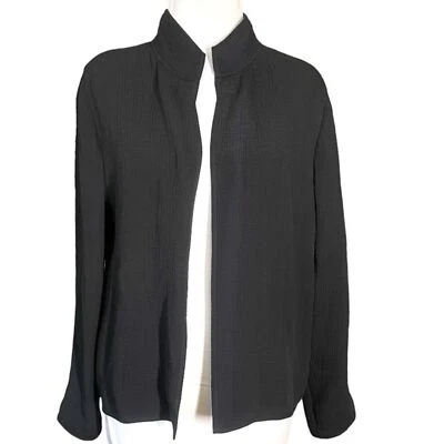 Eileen Fisher Black Structured Relaxed Blazer Size XS - Image 1 of 4