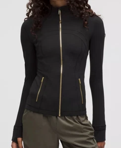 Lululemon Define Jacke Nulu ~ schwarz ~ gold/gold ~ 0-2 4 6 8 ~ 10-12 ~ 14 neu mit Etikett ~ USPS-VERSAND - Bild 1 von 7