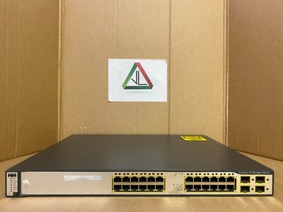 Cisco 3750G-24PS-S Gigabit Switch with IOS 15 Cisco WS-C3750G-24PS-S (Inc VAT) - Image 1 of 4
