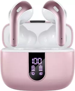 Bluetooth Headphones True Wireless Earbuds 60H Playback LED Power Display Earpho - Picture 1 of 7