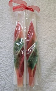 2 CANDELE CERA D’API VINTAGE SUMMERFIELD NUOVE SIGILLATE 12” doppia spirale NATALE  - Foto 1 di 4