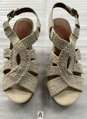 Sandalias de cuña para mujer Jellypop color crema talla 6,5 Foto 1 de 4