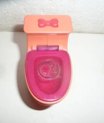 Barbie DreamHouse 2013 repuesto casa de muñecas baño inodoro rosa Mattel S-30a Foto 1 de 4