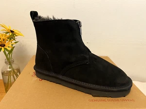 STYLE & COMPANY Womens Black Terrii Round Toe Platform Leather Winter 7 M - Picture 1 of 5