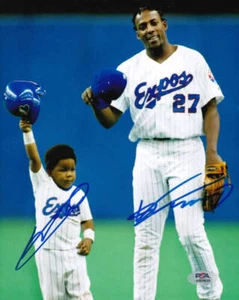 Vladimir Guerrero Jr. & Vladimir Guerrero Sr. Dual Signed Montreal Expos 8×10 Ph - Picture 1 of 2