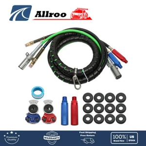 For Semi/Truck/Tractor/Traile 12Ft 3-in-1 Wrap Set Air Line Hose Assemblies - Foto 1 di 10