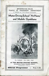Metropolitan Police Traffic & Transport Dept event 12/06/49 programme Bentley - Picture 1 of 1
