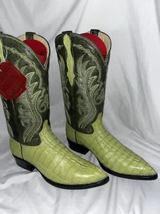Aguila Real Handmade Rodeo Western Boots Exotic Real Caiman J Toe Mens Sz  7 - Picture 1 of 6