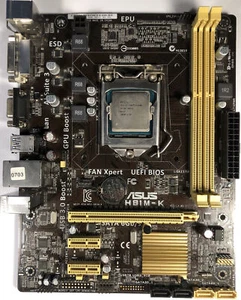 ASUS H81M-K LGA 1150 Intel H81M-K + Intel 4590 SR1QN COMBO!!! - Picture 1 of 2