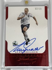 2015 Panini Flawless, Alan Shearer Ruby Red Prizm On Card Auto /15
