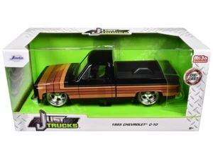 1985 CHEVROLET C-10 PICKUP BLACK W/PARADOX WHEELS 1/24 DIECAST BY JADA 35854 - Picture 1 of 1