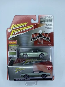 Johnny Lightning 1967 Pontiac Firebird With Storage Tin 3,340 PCS Linden Green - Picture 1 of 12