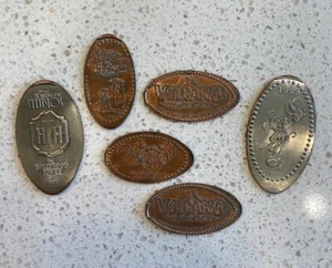 Set Disney Elongated Flat Penny Coins Tower Hotel 2000 Splash Mountain'99 Mickey - Picture 1 of 6