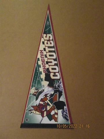 NHL Phoenix Coyotes Vintage Circa 1990's Goalie Team Logo Hockey Pennant Cover
