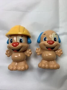 Laugh & Learn Puppy Pair Fisher Price Rattles Mattel 2013 Lot Of 2 Plastic 3” - Picture 1 of 4
