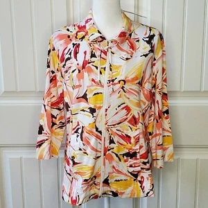 Links Womens Jacket Sz M Multicolored Zip Drawstring Long Sleeved Style 805K NWT - Picture 1 of 9
