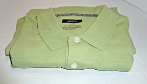 Camisa para hombre Alfani manga corta XL 100 % algodón verde oliva - Imagen 1 de 3