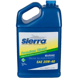 Aceite de motor intraborda Sierra 18-9400-4 5 cuartos 25W-40 Stern Drive 18-9400-4 - Imagen 1 de 1