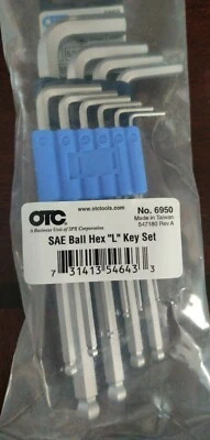 OTC #6950 SAE BALL HEX "L" KEY SET - Image 1 of 4