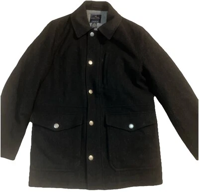 Brooks Brothers 1818 Men’s M Overcoat Moon Wool Charcoal Quilted Lining - Image 1 of 4