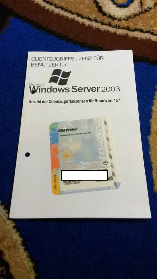 Microsoft Windows Server 2003 Produktschlüssel - Bild 1 von 1