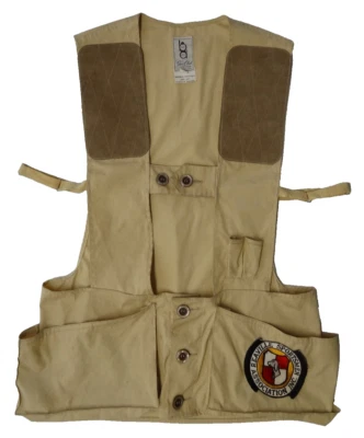 Bob Allen M Gun Club Sportswear Shooting Sport Vest IA BA Skeet Khaki Button - Image 1 of 4